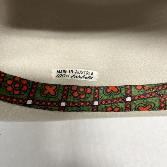 Original Dachstein Hut Vintage 100% Fur Felt  Cream Size O/S - Picture 6 of 7